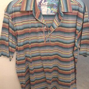 Robert Graham Men's Polo Shirt- Size Large- Gently Worn